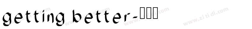 getting better字体转换